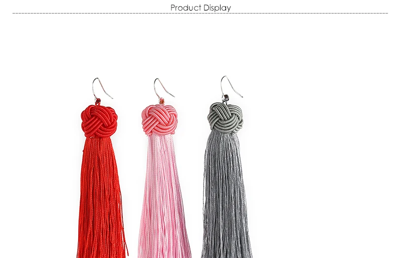 BTSETS Long Tassel Fringe Earrings Women Bohemian Dangle Drop Earring Wedding Statement Hanging Earrings Fashion Jewelry (1)