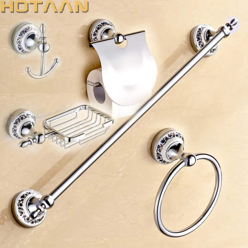 Free shipping,Stainless Steel + ceramic Bathroom Accessories ,Paper Holder,Towel Bar,Soap basket,bathroom sets,