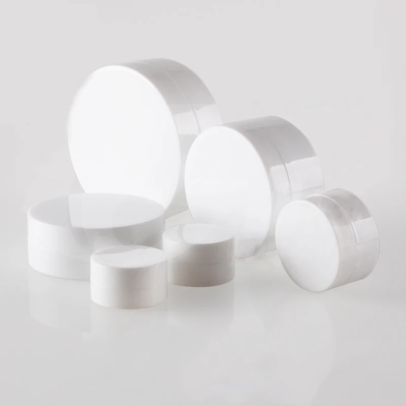 3g-5g-10g-30g-50g-100g-10pcs-Portable-White-Plastic-Jar-Mask-Cream-Jars-With-Depressed