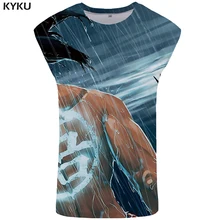 KYKU Dragon Ball Z майка для мужчин жилет Goku Ftness мужская одежда s Черный Singlet брус, Бодибилдинг майка без рукавов рубашка