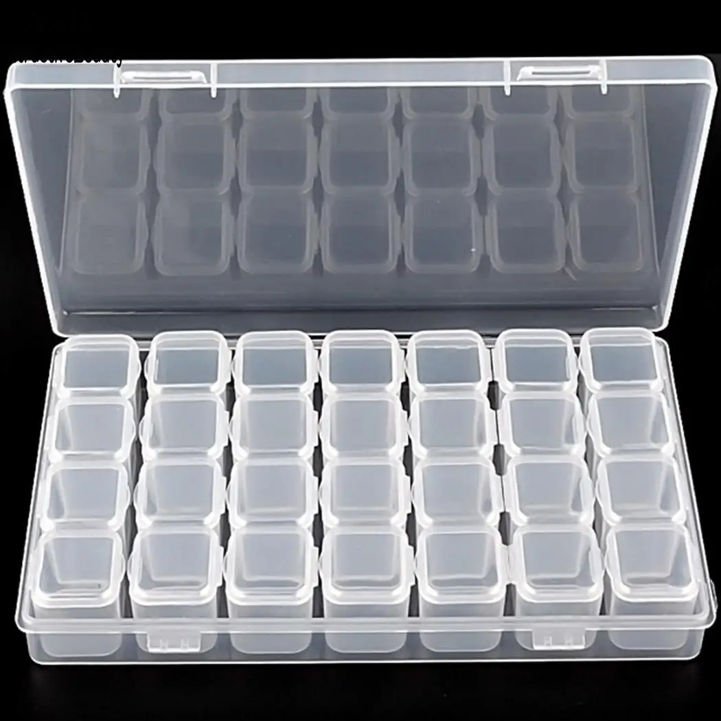Jewelry Storage Box Ring Earring Drug Pill Beads Portable Plastic Organizer Box Case Craft Beads Container