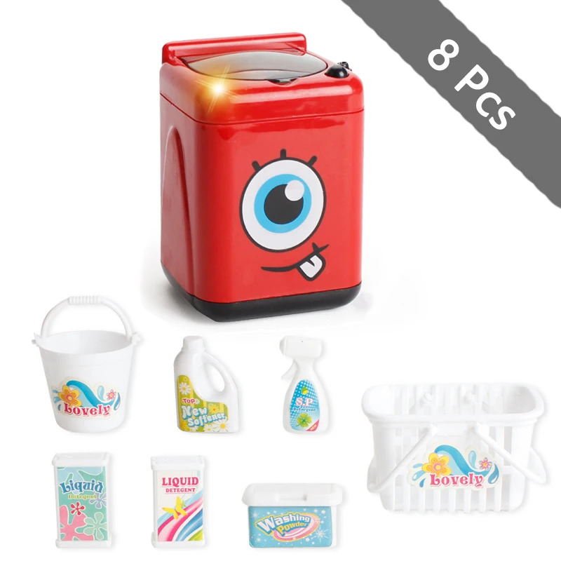 

Electronic Mini Washing Machine Baby Toy Washing Machine Set Simulated Home Appliances Simulation Kids Children Pretend Play Toy