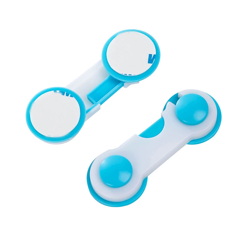 2 قطعة/المجموعة الأبواب الأدراج خزانة أقفال سلامة البلاستيك قفل حماية من الأطفال على الأثاث الاطفال الثلاجة قفل سلامة الطفل