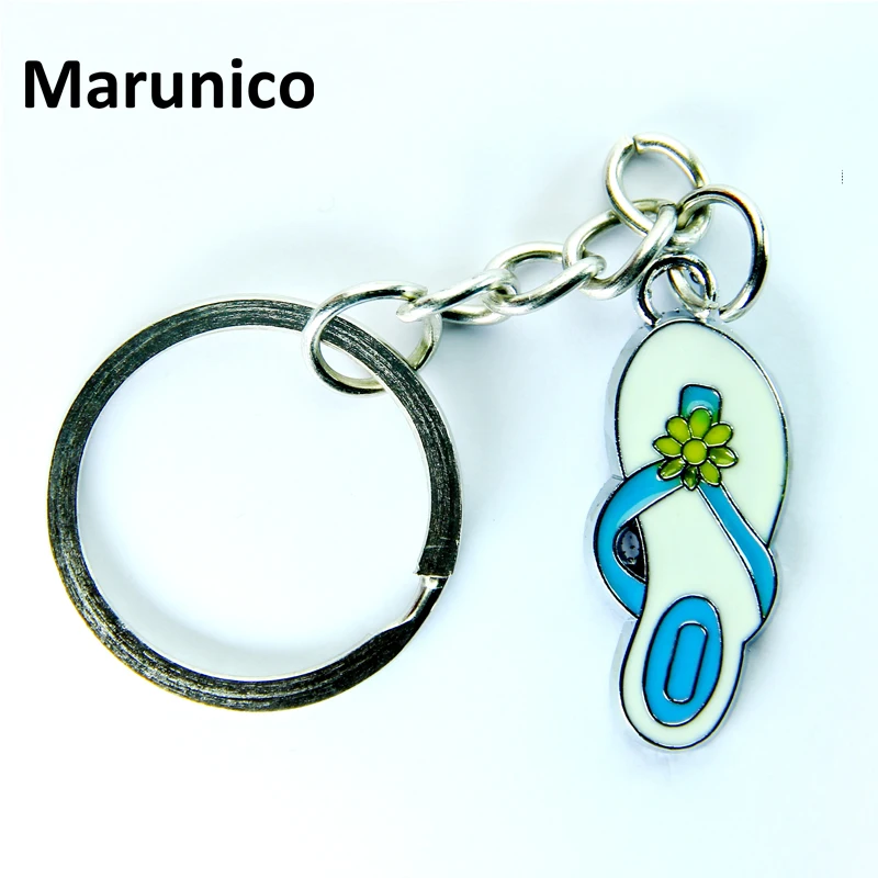 

FREE SHIPPING BY DHL 100pcs/lot 2017 New Metal Slipper Keychains Lovely Zinc Alloy Flip-Flops Keyrings for Gifts