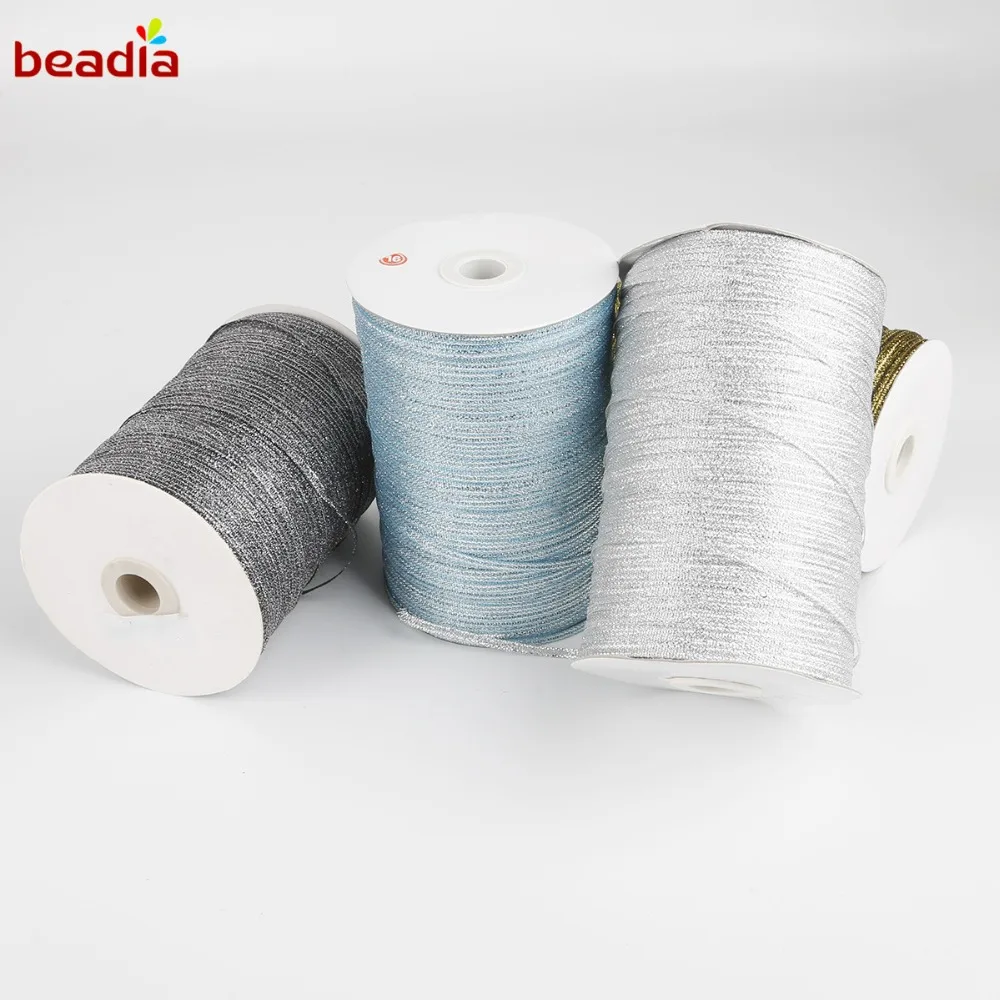 20 야드 4mm 너비 반짝이 리본 선물 포장 벨트 DIY 웨딩 파티 크리스마스 장식 리본 바느질 액세서리