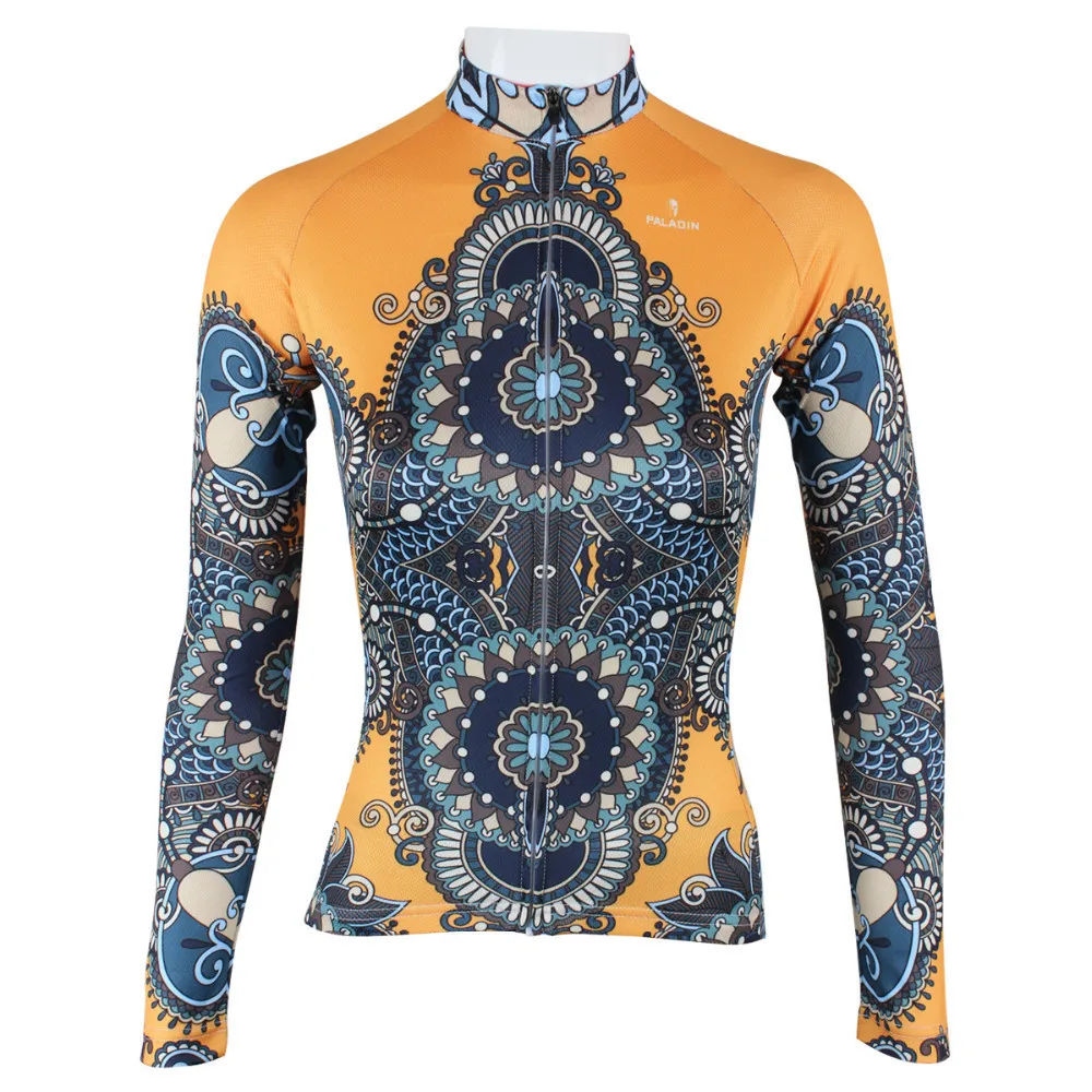 

Hot Sale!!! Yellow robe Womens PALADIN Winter cycling jersey 2014 Sportswear Long sleeve Cycling Bicyle jersey