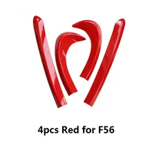 АБС-пластик, Автомобильный интерьер дверь литье накладки для укладки Стикеры Обложка для Mini Cooper F55 F56 красного и розового цвета для проверки