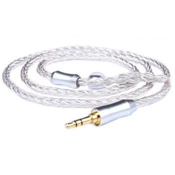 

LUCKYLZ 8 core custom oxygen-free silver-plated upgrade cable 3.5/2.5/4.4MM hifi earphone cable with MMCX/2Pin for tin t2 blo3