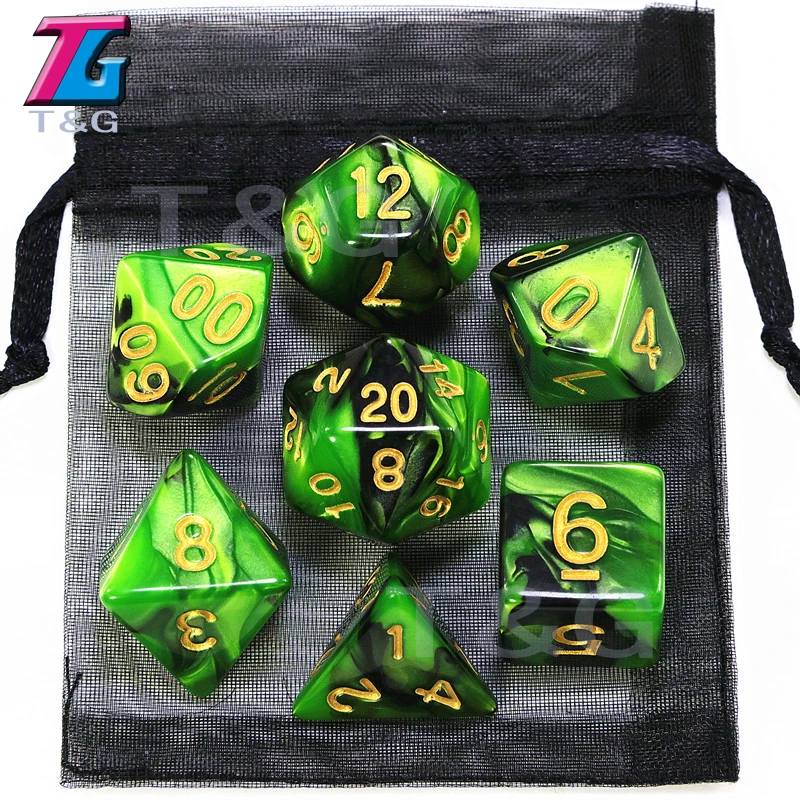 9 цветов на выбор DND Mix Dice Bag детские пластиковые кубики подарок на день рождения подземелья драконы настольные игры Вечерние