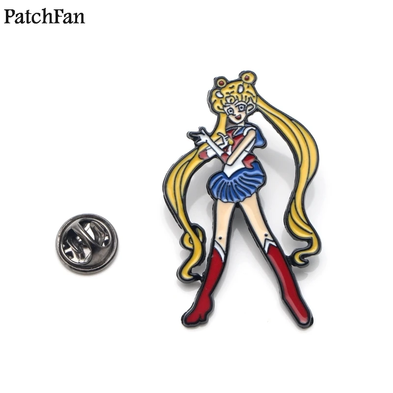 Collection Here 20pcs/lot Patchfan Sailor Moon Luna Cat Cartoon Zinc Tie Funny Pins Backpack Clothes Brooches For Men Women Badges Medals A1476 Apparel Sewing & Fabric Arts,crafts & Sewing