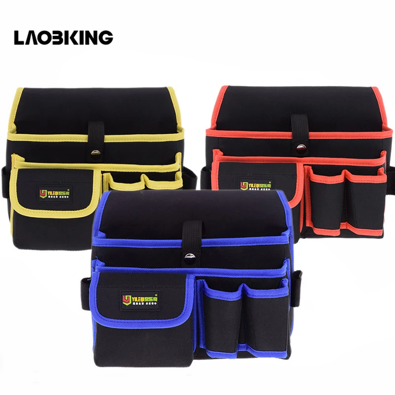 

Multi-pockets Tool Bag Waist Pockets Electrician Tool Bag Water Proof Pouch Tools Bag Belt Waist Pocket Case High Capacity