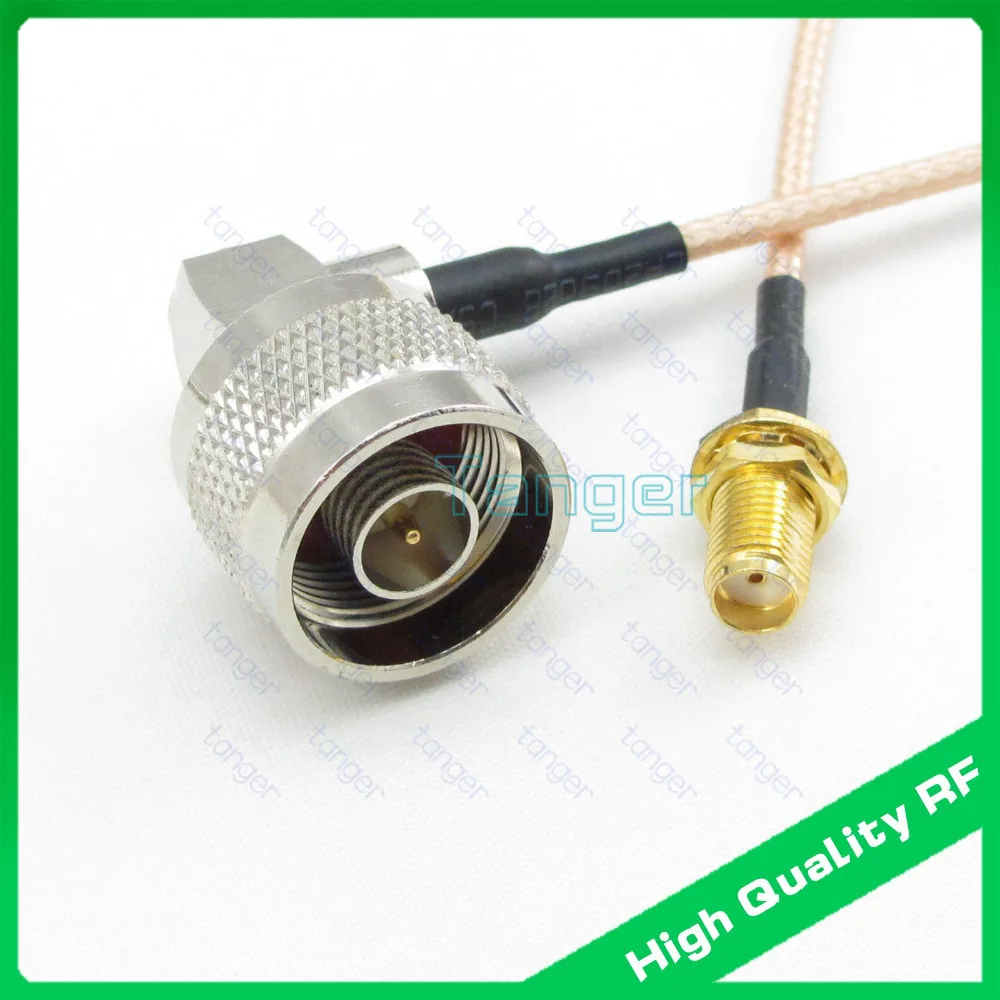 

20inch 50cm RF cable RG316 Coaxial Pigtail Jumper LOW Loss cable with New N type male plug 90 degree to SMA female connector