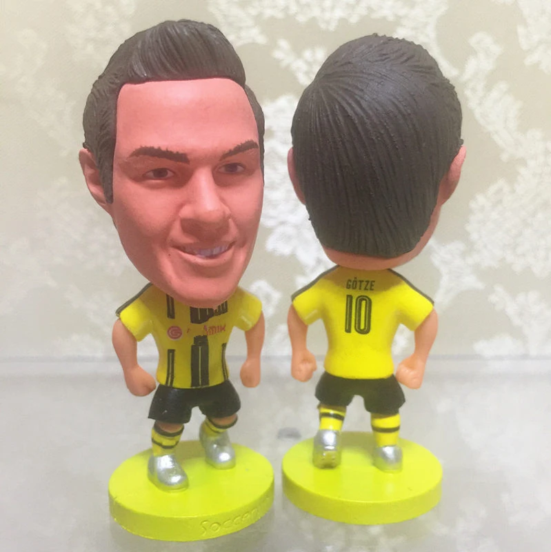 

Soccerwe 6.5 cm Height PVC Football Cartoon Star Doll DORT 10# Mario Gotze Figurine for Children Christmas Gift Toy