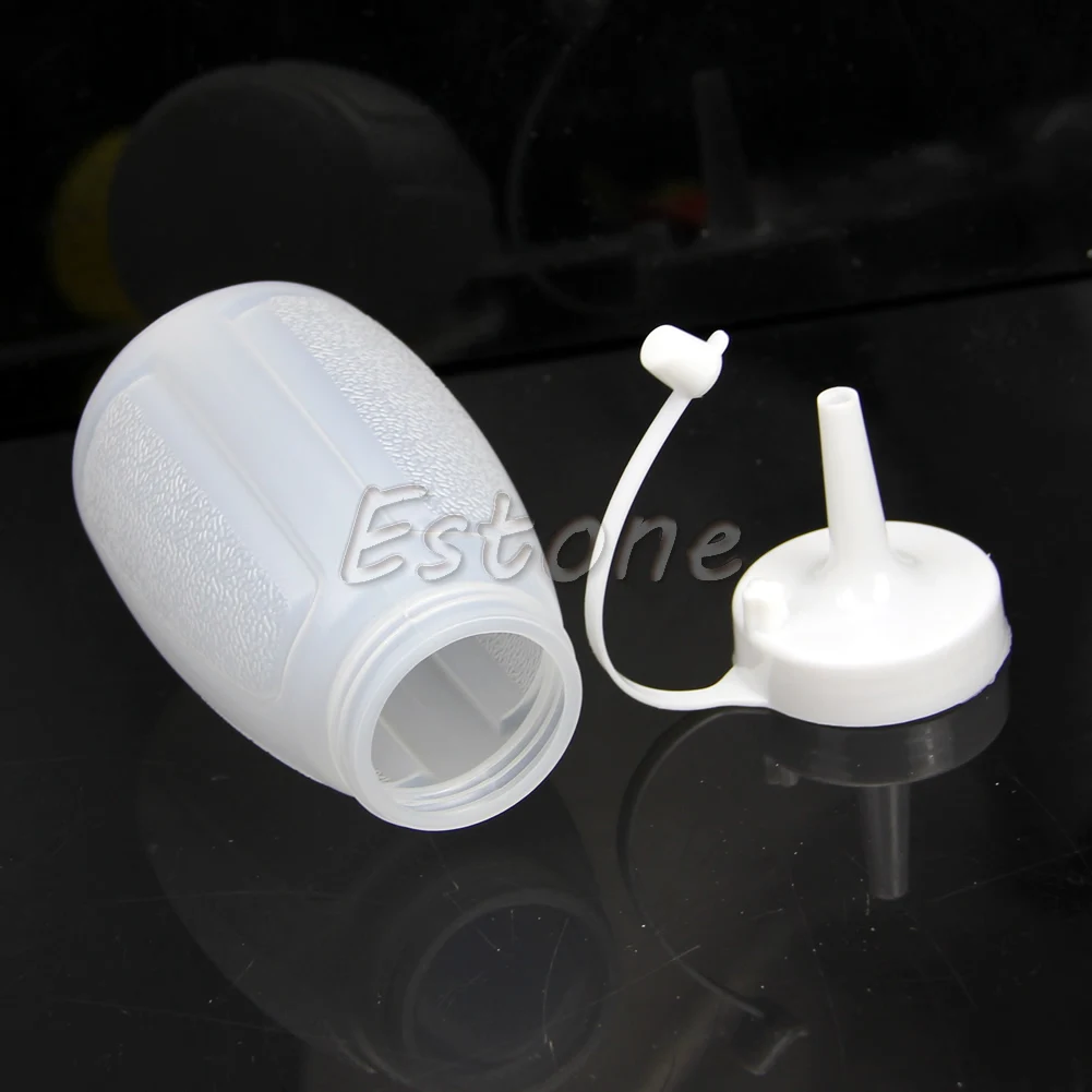 

2 Pcs 200ml Plastic Squeeze Bottle Condiment Dispenser Ketchup Mustard Sauce