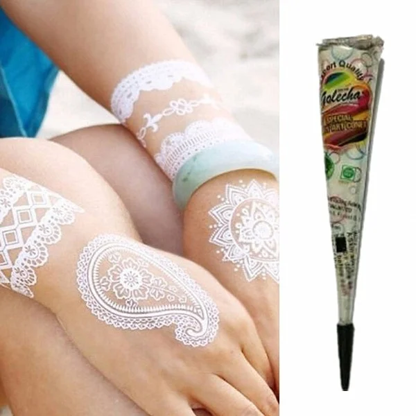 Хна тату крем конус Временное Тело искусство Mehandi позолота краска DIY Прямая