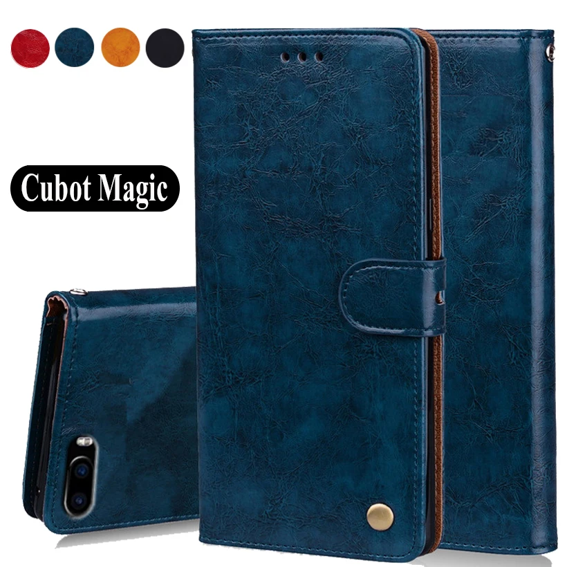 

Luxury PU Leather Slip-resistant Flip Wallet Case For Cubot Magic Case 5.0" Back Cover Book Case Bags W01