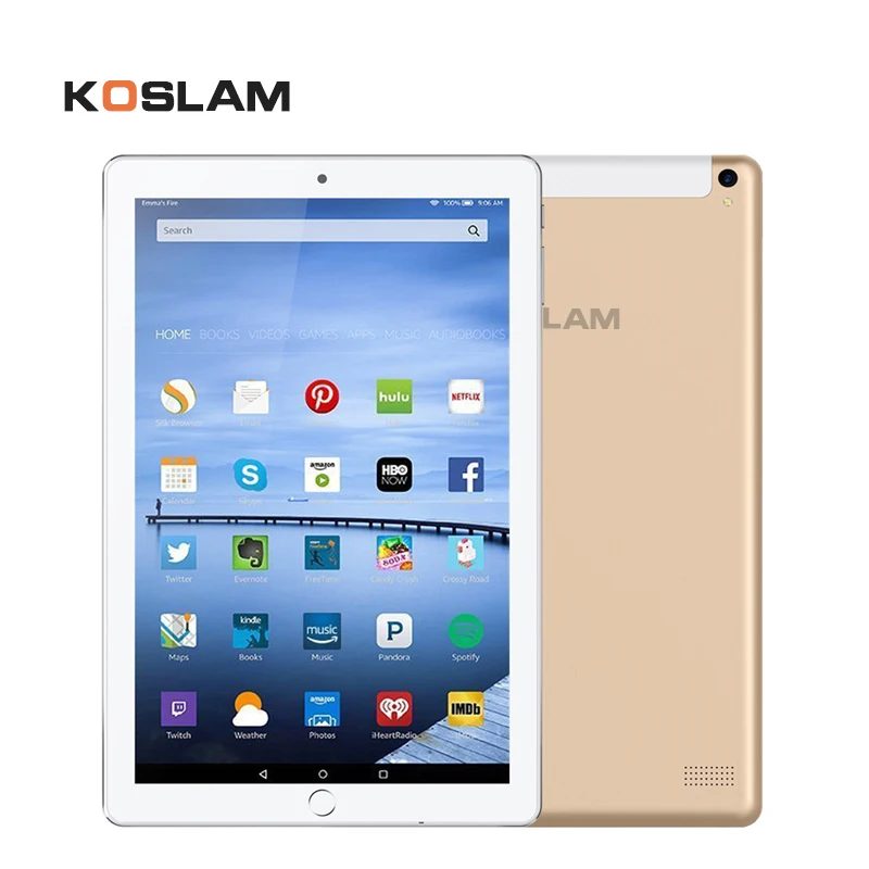 KOSLAM New 10.1 Inch Android Tablets PC Tab Pad IPS Screen Quad Core 1GB RAM 16GB ROM Dual SIM Card 3G Phone Call 10.1