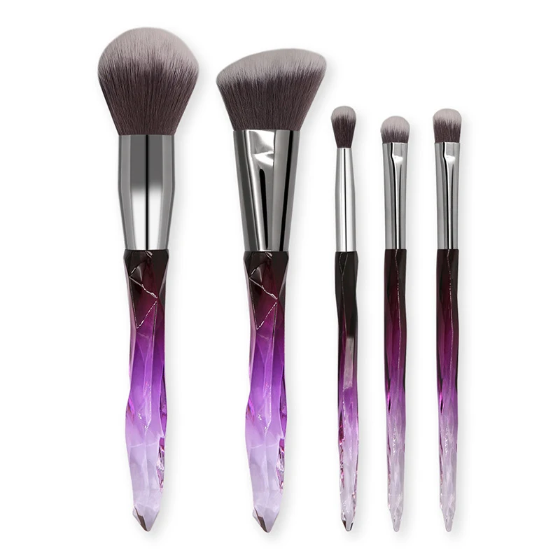 5Pcs Crystal Style Makeup Brushes Set Powder Foundation Eye Blush Brush Cosmetic Professional Makeup Brush Kit Tools - Handle Color: Style5