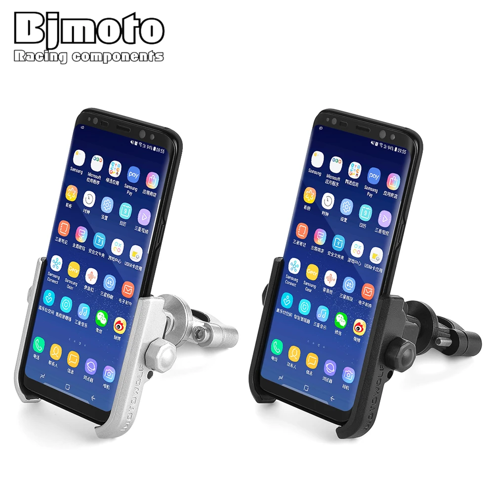  BJMOTO Universal Aufladbare Motorrad Lenker Montieren Griff Telefon Unterstützung Für 4-66 zoll Han