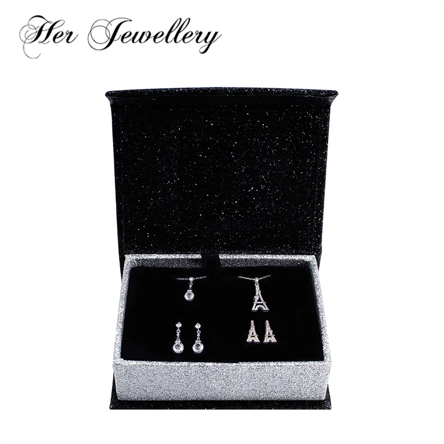

Her Jewellery fashion Eiffel Tower jewelry set necklace pendant & earrings Made with crystals from Swarovski HS136