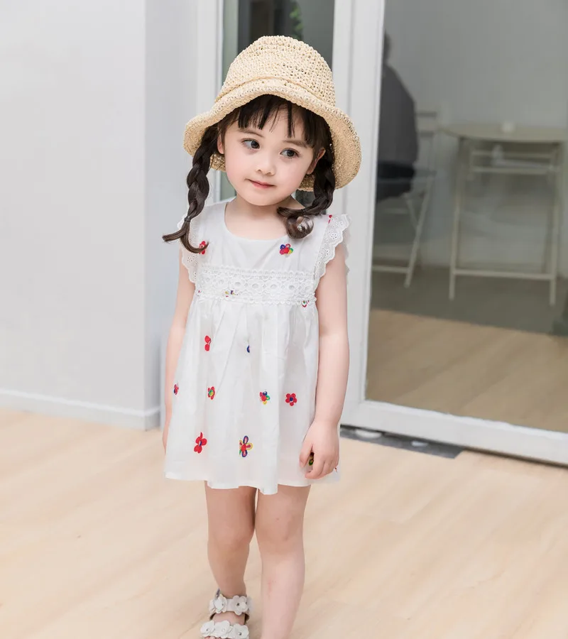 0-3Y Baby Girl Dress 2018 Infant Summer Embroidery Flower Strawberry Cotton Dress 1 Year First Birthday Newborn Party Dresses (3)