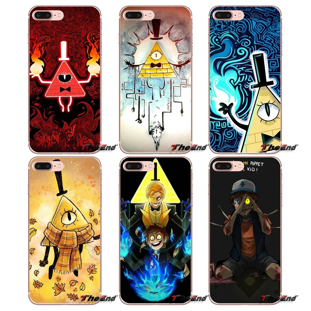 

For Apple iPhone X 4 4S 5 5S SE 5C 6 6S 7 8 Plus 6Plus 7plus 8plus Fundas Coque Mabel Pines Gravity Falls Bill Cipher Case