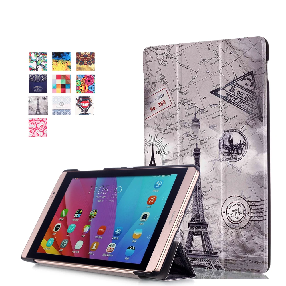 

Magnet Ultra thin Smart pu leather Case cover For Huawei MediaPad M2 M2-801W M2-803L Huawei M2 8.0 tablet case +screen protector