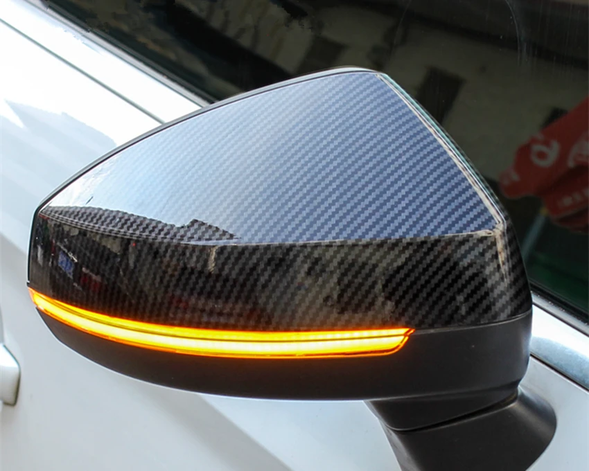 

for Audi A3 8V S3 LED Turn Signal Dynamic Side Mirror light blinker Indicator for Audi A3 8V S3 Carbon fiber look mirror cover