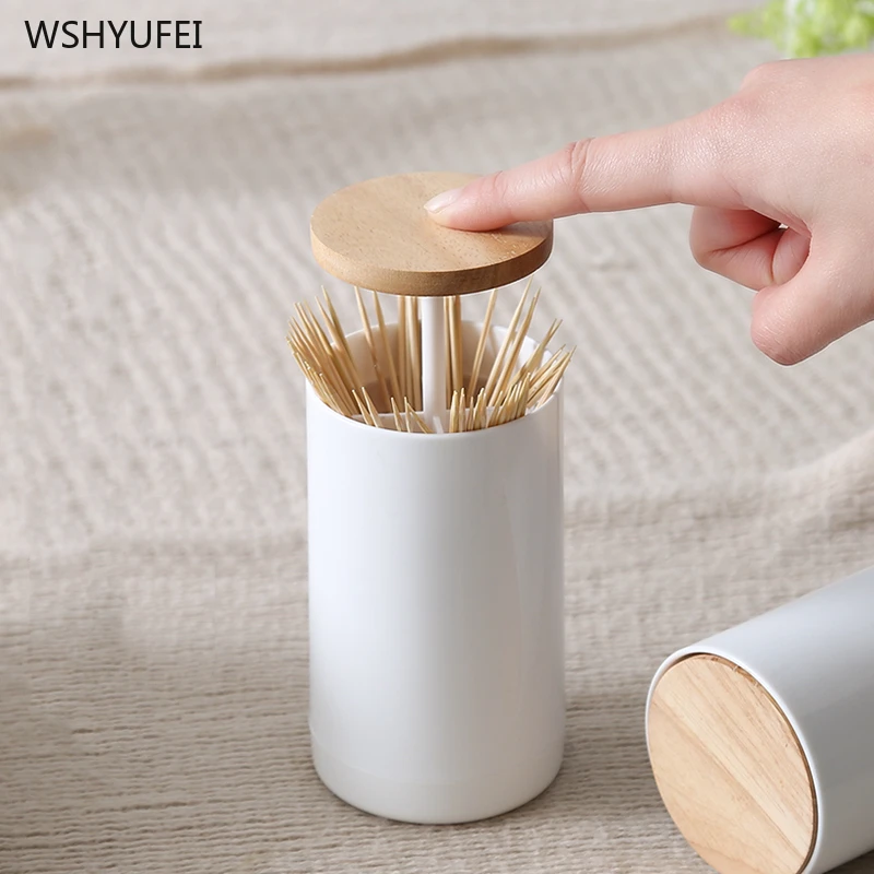 

Direct sales Nordic creative automatic push-type toothpick box cotton swabs cute household portable hand pressure fashion