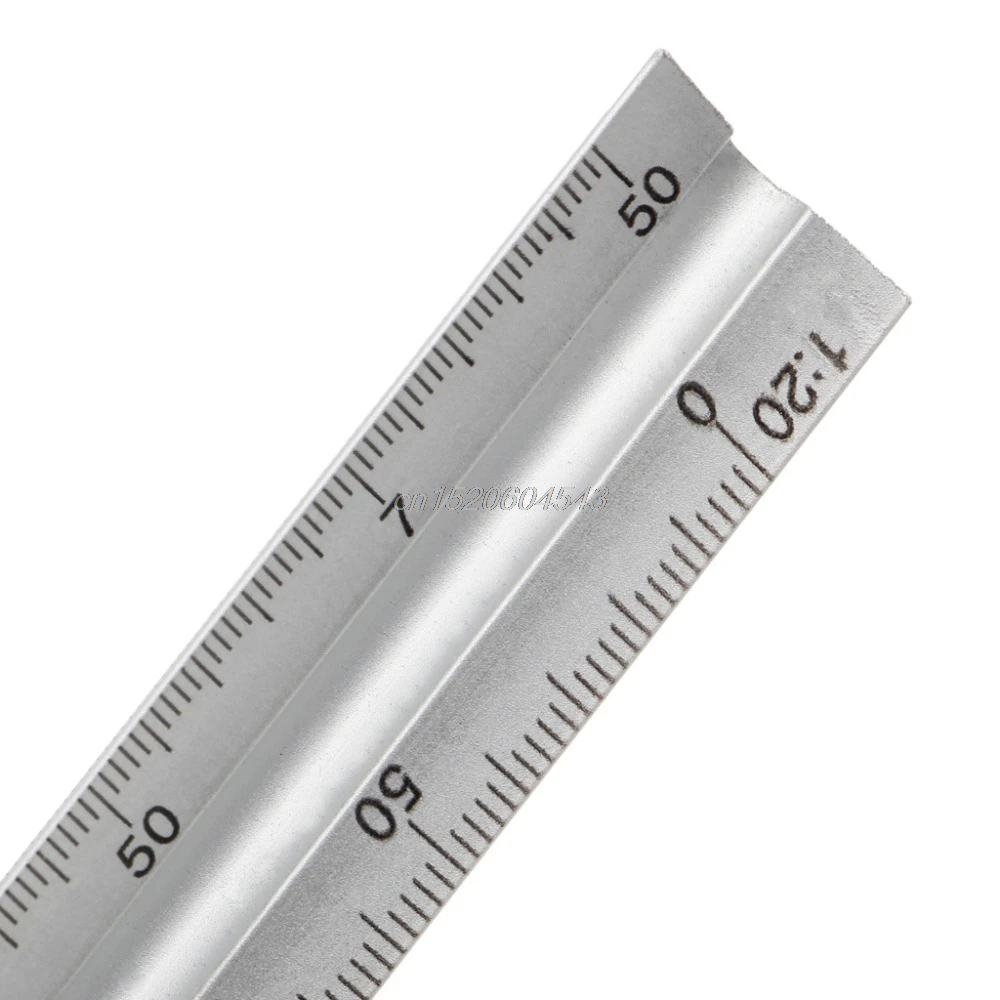 30 см Алюминиевый металлический треугольный Масштаб архитектурный инженер техническая линейка 1" измерительные и измерительные инструменты R08 и Прямая поставка