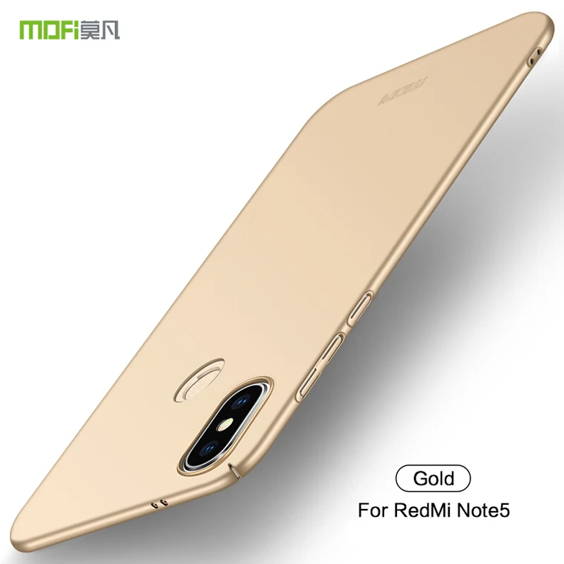 Для Xiaomi redmi note 5 чехол MOFI PC жесткий чехол для Xiaomi redmi note 5/redmi note 5 pro Чехол Подходит чехол s для redmi note 5 pro - Цвет: Золотой