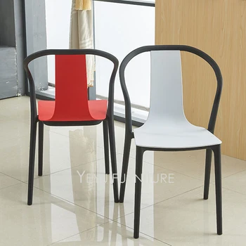

Modern Design Double Color Outdoor Stackable Plastic Chair, stack dining chairs, Negotiate meeting chair. Hotel office chair 2PC