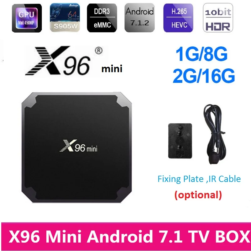 X96 mini Android TV Box Amlogic S905W Smart Android 7.1 WiFi TV Box 1G 8G/2G 16G Media Player 100M LAN 4K HD X96Mini Set Top Box X96 mini Android TV Box Amlogic S905W Smart Android 7.1 WiFi TV Box 1G 8G/2G 16G Media Player 100M LAN 4K HD X96Mini Set Top Box