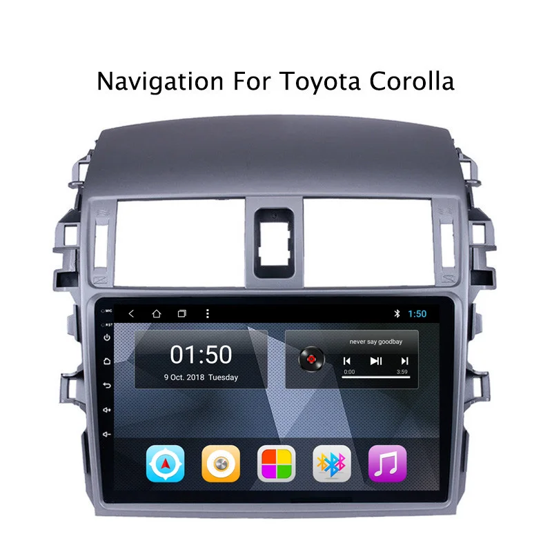 Clearance NAVITOPIA 9inch 2G RAM 32G ROM Android 8.1 Car Multimedia GPS Navigation for Toyota Corolla 2007 2008 2009 2010 2011 2012 2013 0