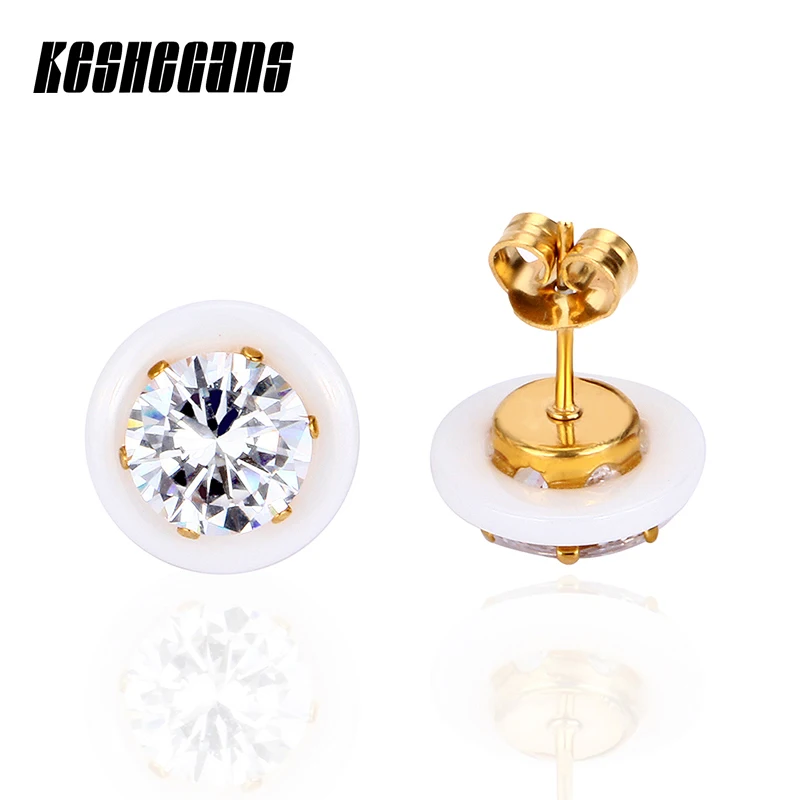 Новые модные большие хрустальные серьги черный, белый цвет Классический горный хрусталь серьги из нержавеющей для Для женщин Свадебная вечеринка ювелирные изделия