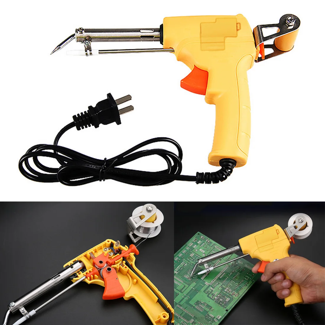 

Welding Tool 60W AC220V Tin Soldering Iron Kit Automatic Send Tin Gun Electric Soldering Irons Solder Sucker