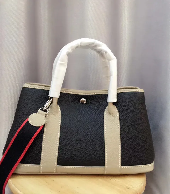 Натуральная кожа, роскошная сумка, вечерние сумки для сада, сумка-тоут для женщин, высокое качество, дизайнерская, известный бренд, яловая кожа, сумка через плечо - Цвет: black grey