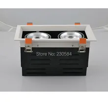 2x25 Вт, 2x40 Вт высокий CRI COB вращающийся светодиодный прямоугольный Решетка Света ресторан столовая комната лампы SAA TUV светодиодный драйвер