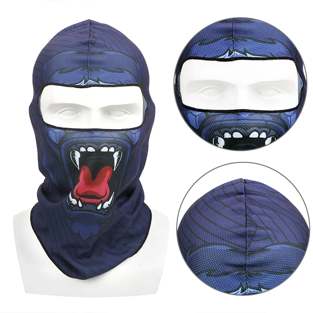 Мотоциклетные маска 3D животного унисекс Ветрозащитный Солнце-защита от пыли защиты летние дышащие Балаклава Полное лицо и шею покрытия