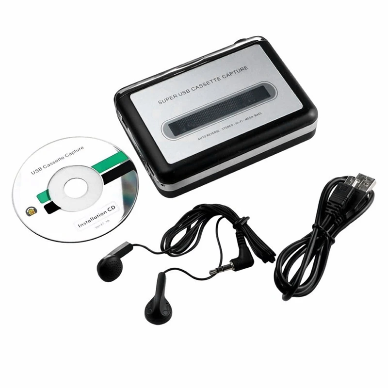 Лента для ПК Супер USB Cassette-to-MP3 аудио Захват музыкальный плеер конвертер cd-дисков