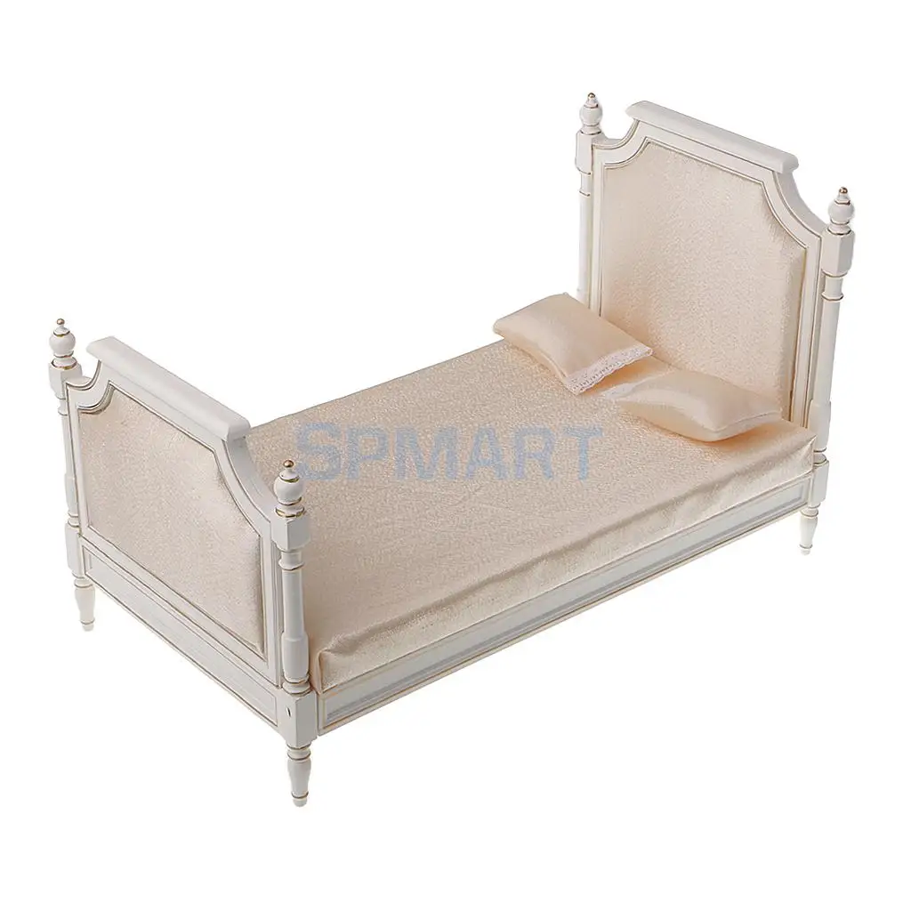 

1:6 Scale High-grade White Double Bed Furniture for Barbie Blythe Licca Azone Pullip Doll 12'' Action Figure Accessories