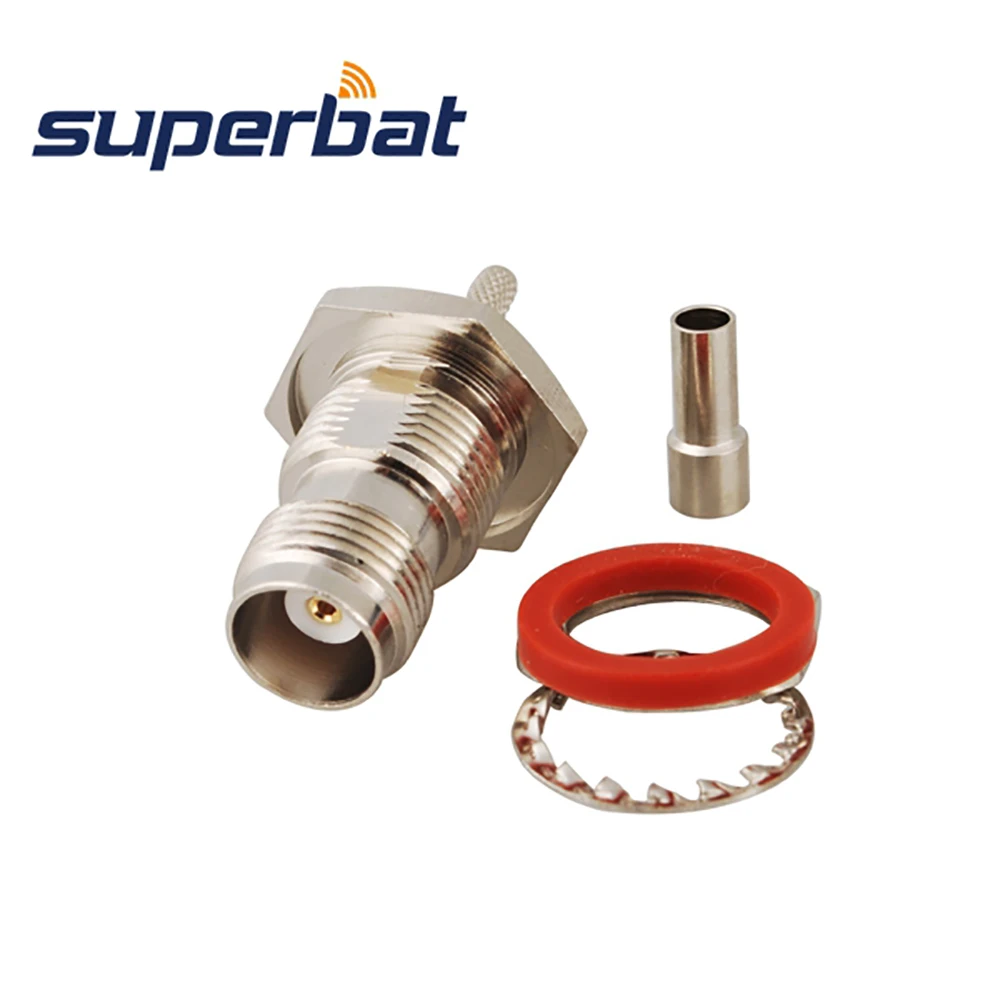 TNC Crimp Female RF Coaxial Cable Connector for RG174 RG178 RG316 LMR100