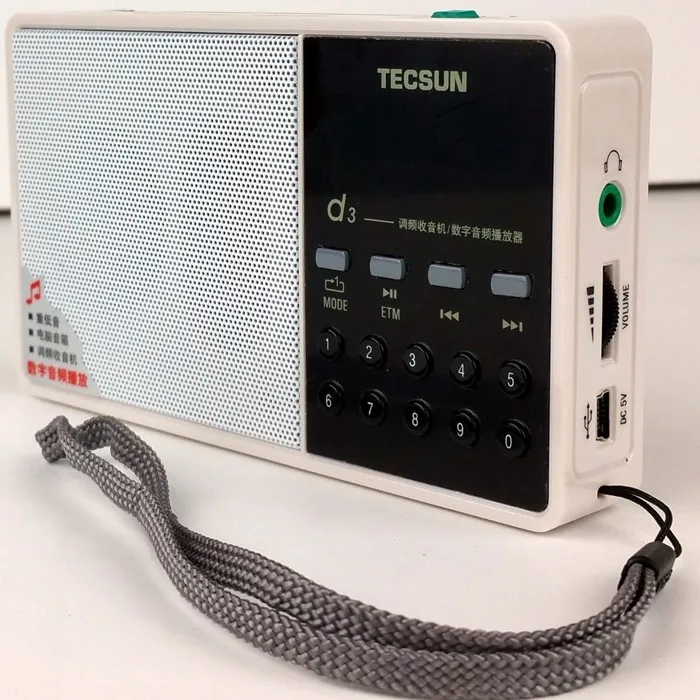 Лидер продаж Tecsun D3 FM стерео радио музыка MP3 выбор Цифровой песня динамик для карты TF со встроенным Динамик VS Degen