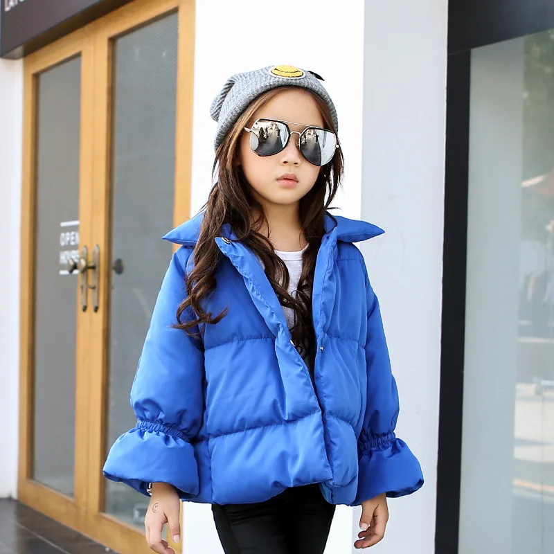 

The new winter 2016 girls with thick cotton-padded clothes coat lapels, easing hidden-interlocking cuhk girls coat free shipping