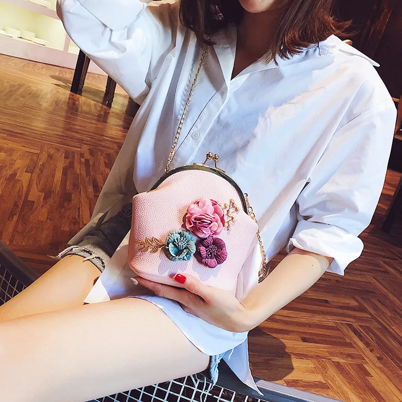Новинка на лето и весну модные женские туфли для девочек студент плюшевые сумки mkd2 Горячая элегантный цветок Сладкая Роза ПУ мультфильм сумки на ремне