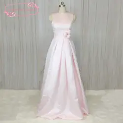 Superkimjo пол Длина Атлас розовый Подружкам невесты 2018 дешевые нарядные платья для свадьбы Vestido De Noiva