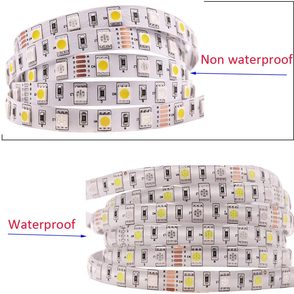 Светодиодная лента Lihgt Водонепроницаемая Гибкая RGB SMD 5050 RGBW 12 в пост. Тока 5 м 300