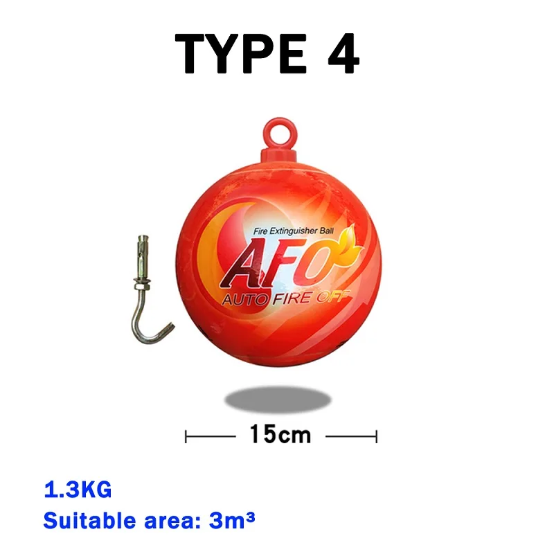 Новое поступление AFO Автоматический Огнетушитель мяч легко бросить единый огонь потери безопасности при работе с 0,5 кг/1,3 кг Авто активации - Цвет: TYPE 4