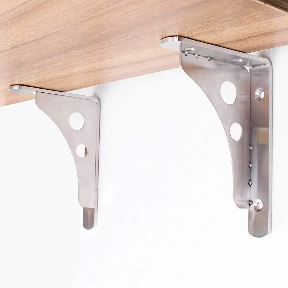 

2 Pcs 6/8/10/12'' 4mm Heavy Wall Mounted Shelf Home Table Rack Brackets Metal Release Support Triangle DIY Bracket