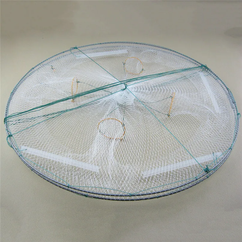 Fishing Net Mesh Fish Basket Shrimp Minnow Lobster Crab Big Trap Cages folding catch shrimp cage shrimp net fishing net #2D24 (3)